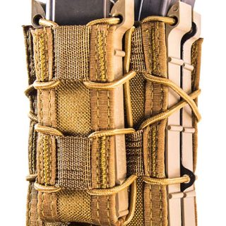 High Speed Gear Taco Molle Rifle Magazine Pouch Coyote Brown Nylon w/Polymer Divider with Pistol Mag Pouch