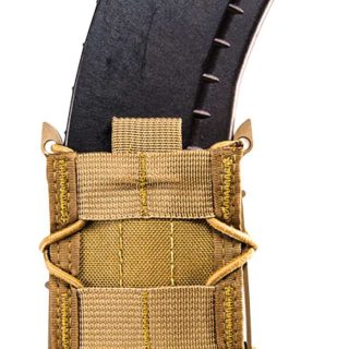 High Speed Gear Taco Molle Rifle Single Magazine Pouch Coyote Brown Nylon w/Polymer Divider