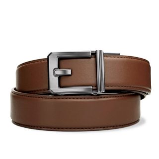 Kore Essentials X3 Buckle Brown Leather Gun Belt